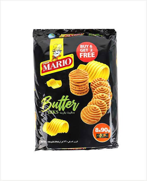 MARIO BUTTER BIKES BISCUIT (8X90GM)