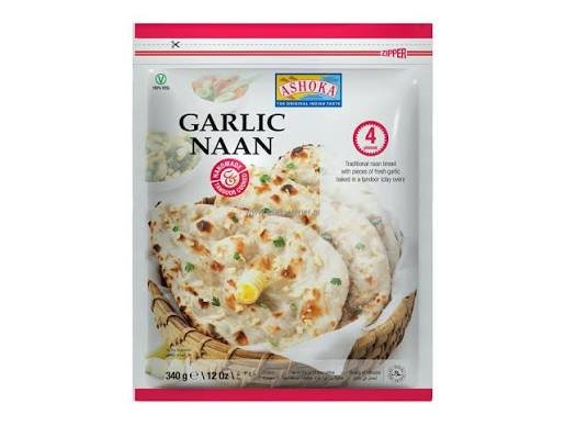 ASHOKA TANDOORI NAAN GARLIC (4PC) 340GM