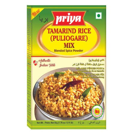Priya Tamarind Rice (Puliogare) Mix 50 Gms