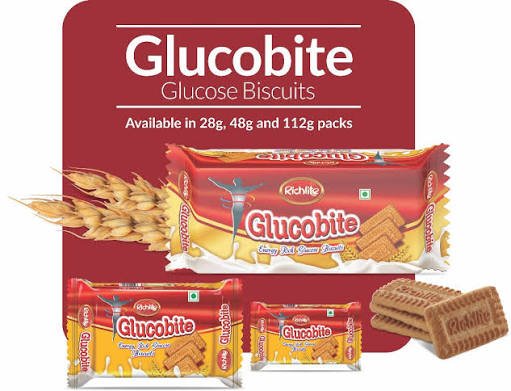 RICHLITE GLUCOBITE BISCUITS 60G X120 PCS 1 BOX