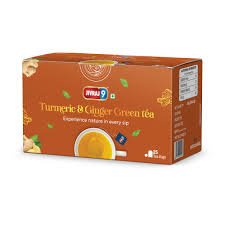 Jivraj9 Turmeric & Ginger Green Teabags(25bags)-50g