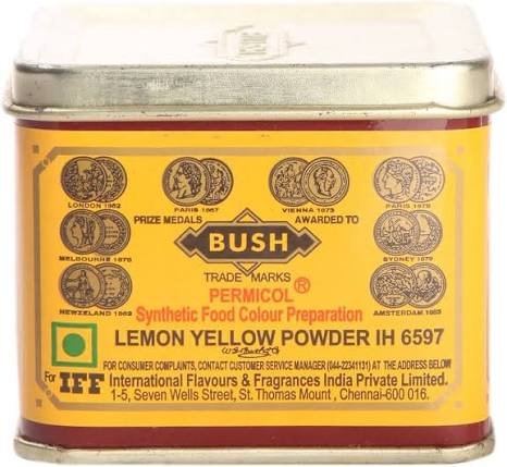 BUSH FOOD COLOR LEMON YELLOW 100GM
