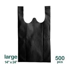 Eco Bag - Large - 500pcs(Non Woven Black)